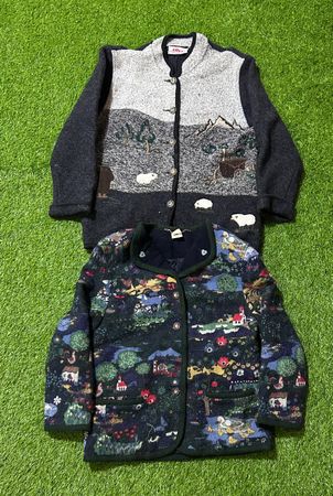 Cardigan de mezcla de lana vintage Y2K