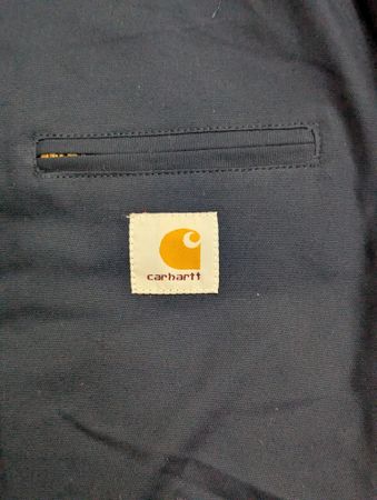 「Carhartt ダークブルー デトロイト NY 刺繍 リワークスタイル ジャケット」