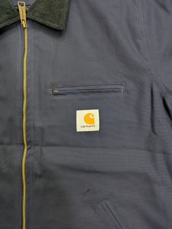 Carhartt ネイビーブルー デトロイト NY 刺繍 リワークスタイル ジャケット