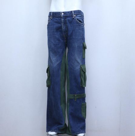 CR934 UPCYCLED CARGO JEANS