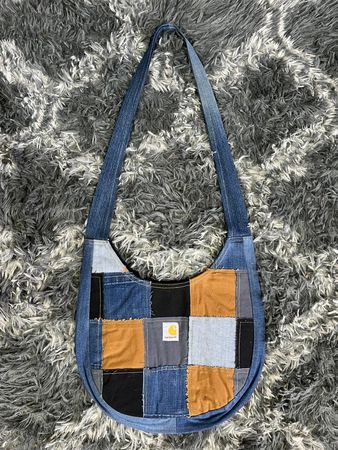 Fs-04 Upcycled Carharrt denim patchwork bag