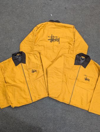 Stussy Embroidered Tanned Colour Detroit Rework Style Jackets