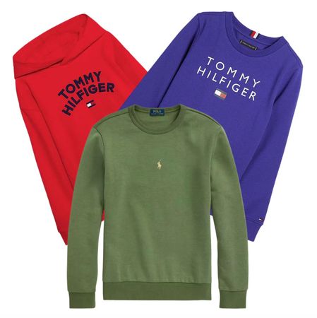 RALPH LAUREN & TOMMY HILFIGER SWEATSHIRTS & HOODIES - GRADE AB