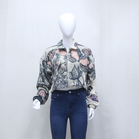 CR955 UPCYCLED Tapestry Crop Jacket