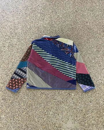Upcycled Patchwork Ties Jacket