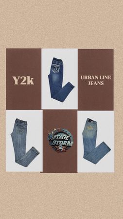Y2K Urban Line Denim Flared Jeans