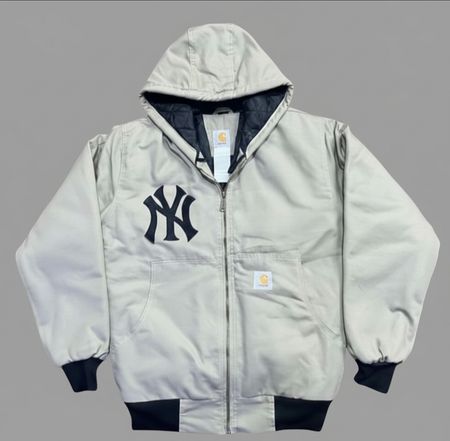 Carhartt NY rework style beige hooded jackets