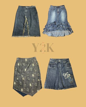 Jupes en jean vintage Y2K (Yv-485)