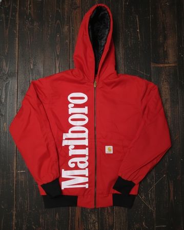 Carhartt malboro rework style red hooded jackets