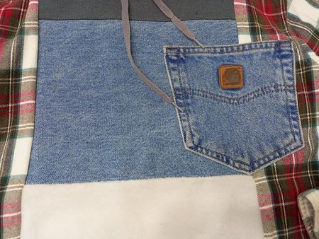 CR958 UPCYCLED Patchwork Hoodie