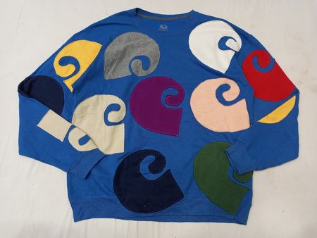 CR961 UPCYCLED PATCHWORK SWEATSHIRT