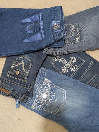 Frauen Y2K verzierten Jeans
