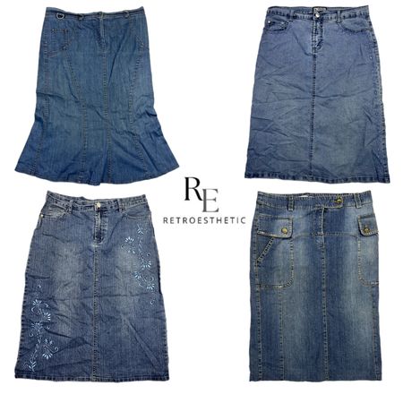 Y2K Paris Hilton Denim Long Skirts RE-2508