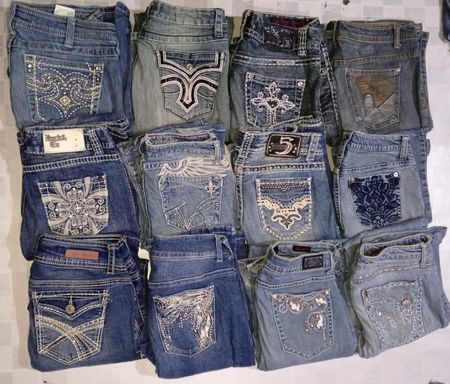 VIGOSS SILVER ANGLES AND OTHER BRAND JEANS