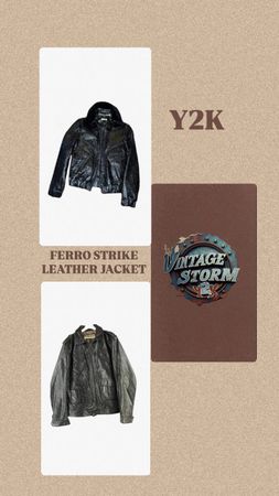 Y2k Ferro Strike Leather Jacket