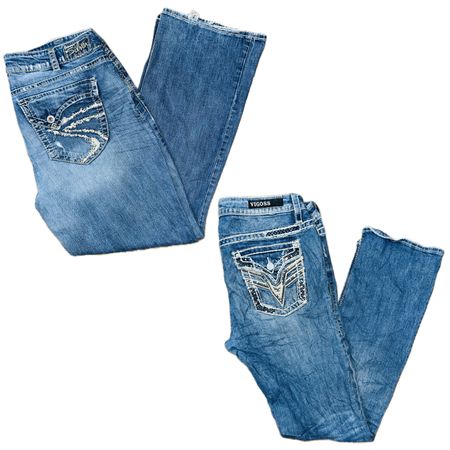 Y2k embroidered flare jean