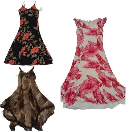 y2k Frauen Mischkleid