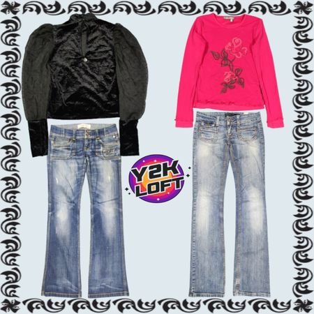 Y2K Love Story Top's,Jeans