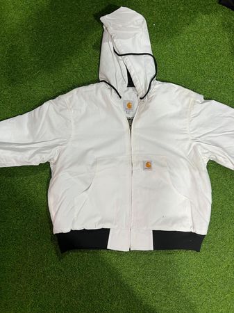 Rework style Carhartt white colour hoddie jacket
