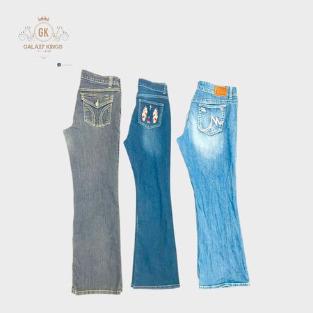 Embellished And Embroidery Flare Jeans