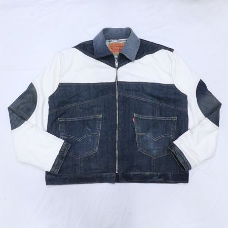 CR982 Upcycled  Patchwork Denim Jacket