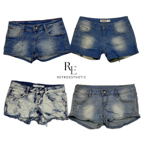 Y2K Era Cuber Girl Micro Mini Short RE-2520