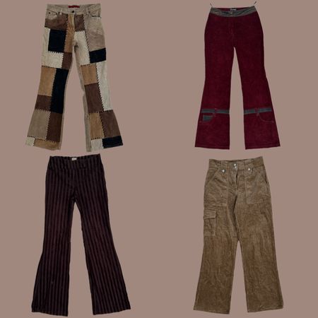 Y2k Flared Unique Coudray pants (TT-253)
