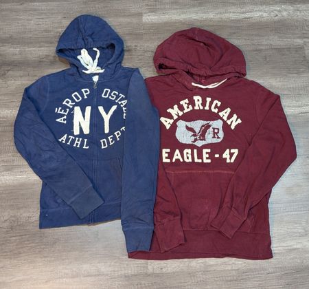 1183 - American Eagle, Hollister, Aeropostale & Abercrombie Casual & Full Zip Hoodie
