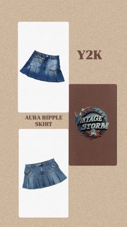 Y2k Aura Ripple Skirt