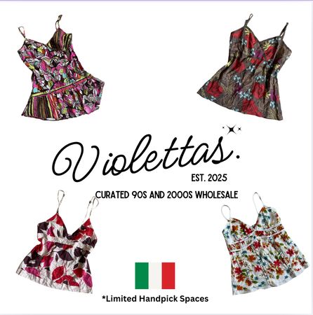 European Cotton Mix Patterned Cami Tops (Y2K 001)