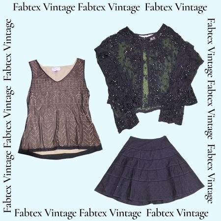 (FV-644) Y2K Black Aesthetic Beaded Party Mix Bundle