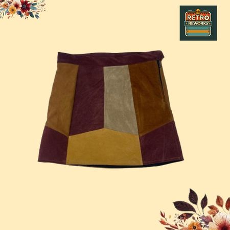 SS25 Upcycled Patchwork Mini-Suede-Rock