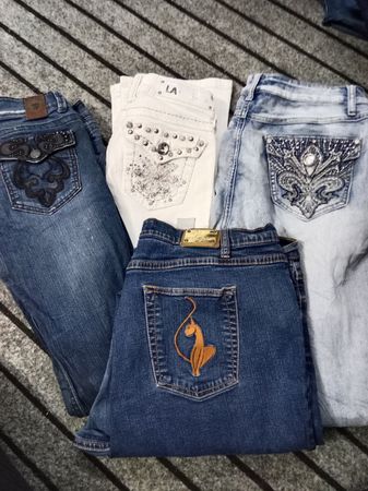 Jeans embellidos Y2k - 14 pcs