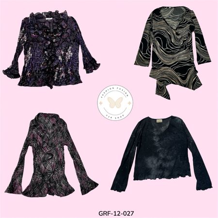 Blusa de poliéster impresa – Ropa ligera para el día a día (GRF-12-027)