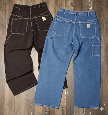 Carhartt rework style mix double knee carpenter pants