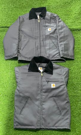 Carhartt rework style grey jacket