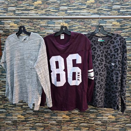 AV-0448 Pink T-Shirts mit langen Ärmeln