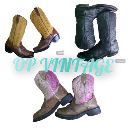 Op vintage 107 Famous Branded cowboy boots