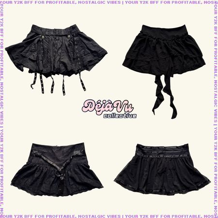 Y2K Gothic Baddie Micro Mini Skirts (DVC#117)