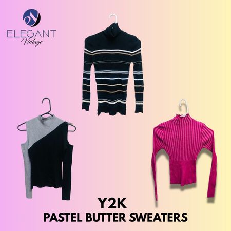 Y2K Pastel Butter Sweaters - EV1352