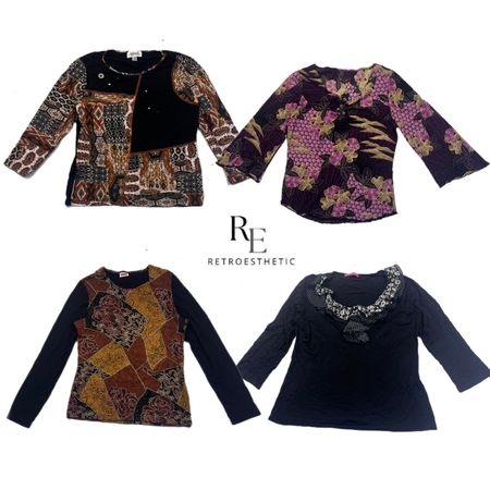 Y2K NYC IT Girl Bedruckte Langarmtops RE-2537