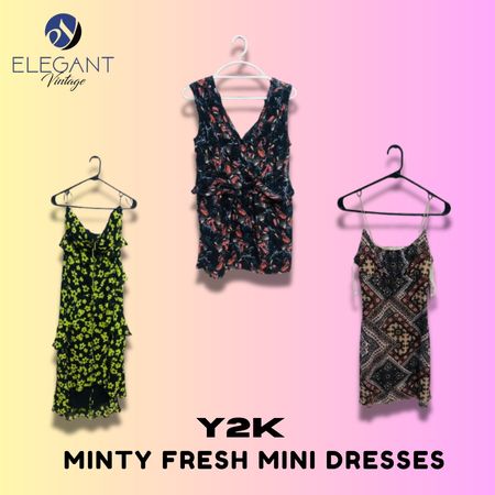 Y2K Minty Fresh Mini Dresses - EV1381