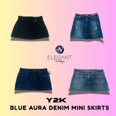 Faldas de mezclilla mini Y2K Aura - EV1392