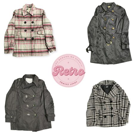 Y2k branded pea coats