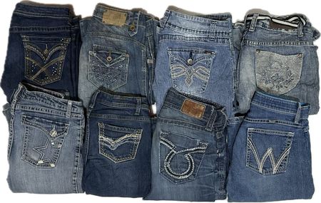 SILVER AND OTHER MIX BRANDS JEANS (MD 1432)