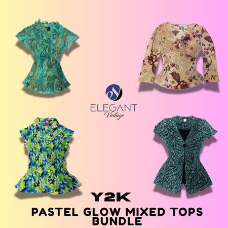 Y2K Pastel Glow Mixed Tops Bundle - EV1407