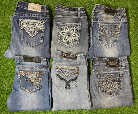 Calças Flare Bordadas Y2K