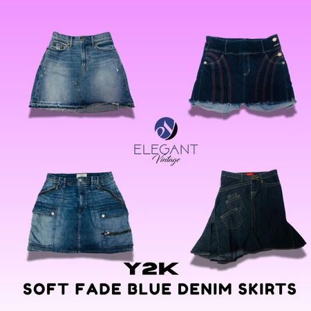 Gonne in denim blu Soft Fade Y2K - EV1417