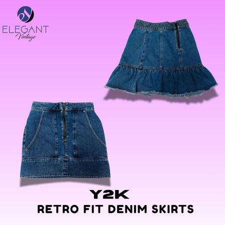 Y2K Retro Fit Denim Skirts - EV1422