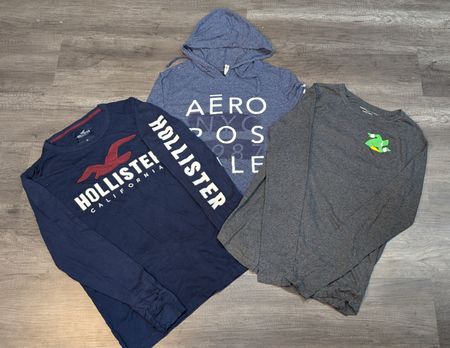 1307 - American Eagle, Hollister & Aeropostale Long sleeves T-Shirts